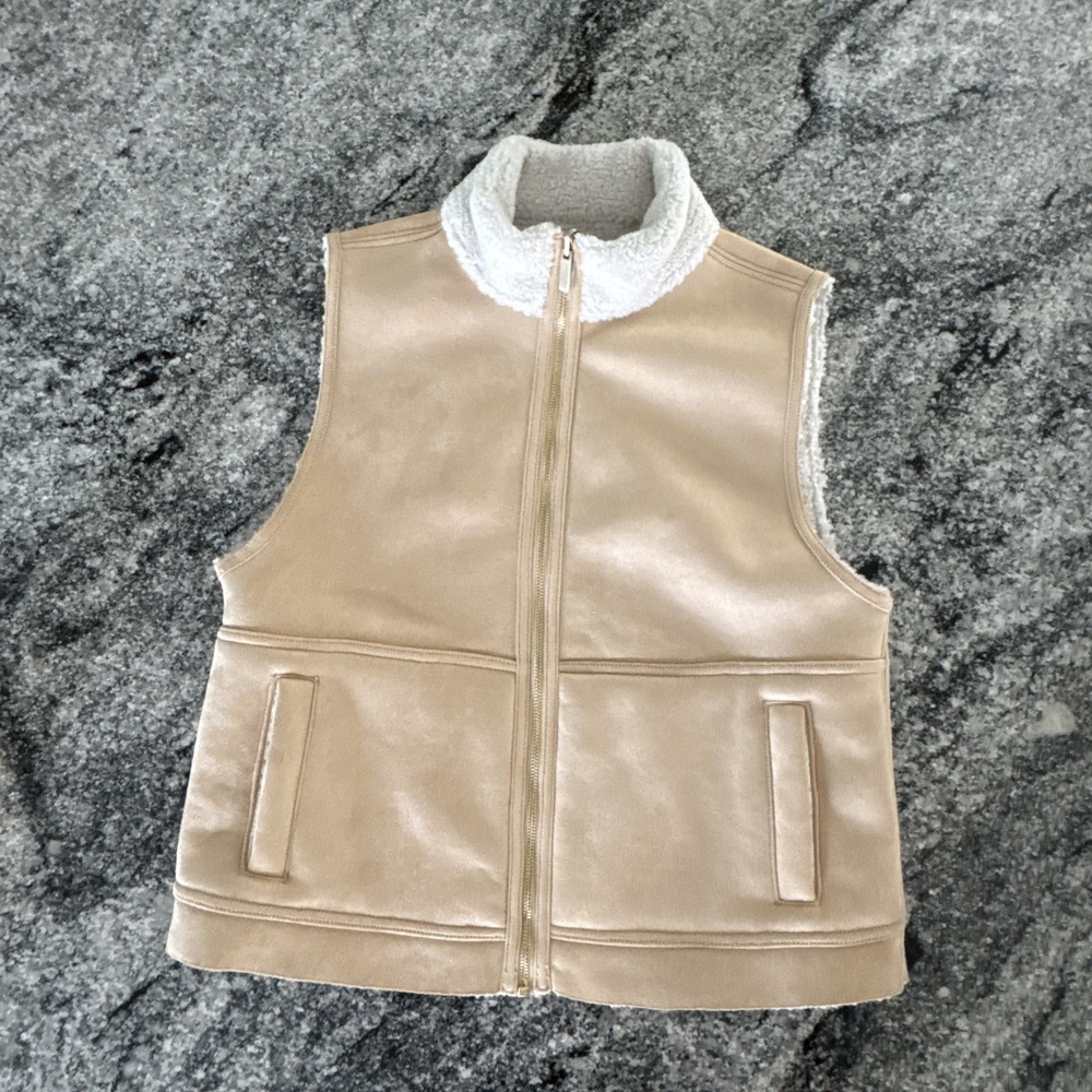 Haven Well Within Faux Suede and Sherpa Reversible Vest Size Small New Nwt $179